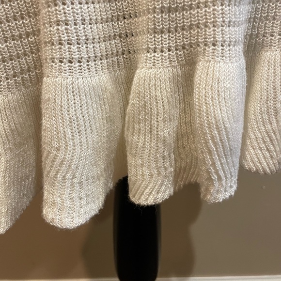 House of Harlow 1960 Knit Ruffle Cream Dress - Picture 8 of 14